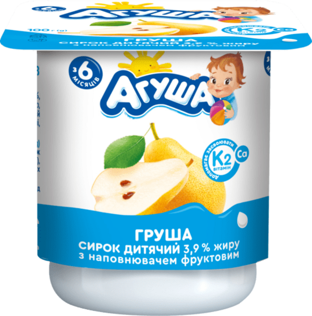 Сирок АГУША груша 3,9%, 100г